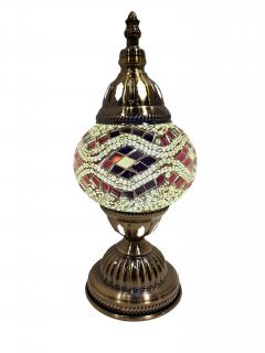 Mosaic Glass Desk Lamp - White