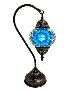 Mosaic Glass Hanging Desk Lamp - Blue