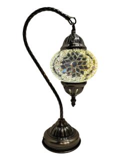 Mosaic Glass Hanging Desk Lamp - White