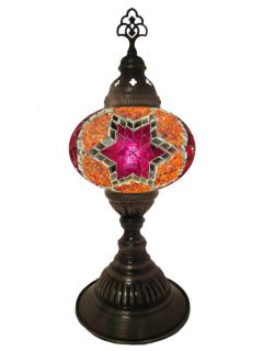 Mosaic Desk Lamp - Red and Orange