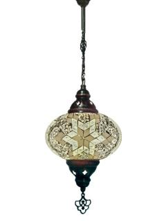 Hanging Mosaic Chandelier Lamp - White