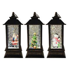 Light Up Lantern with 3d snowman