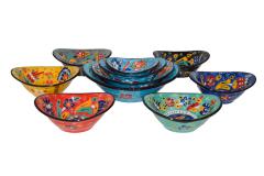 Gondola Relief Ceramic Oblong Bowl