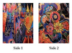Laurel Burch Feline (side 1) and Laurel Burch Garden (side 2)