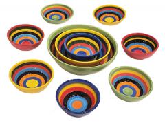Fiesta Stripe Ceramic Bowls