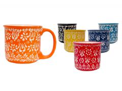 Pastel Design Barrel Ceramic Mug